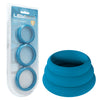 LEVELZ Wide O Silicone Cock Ring Set of 3 - L/XL/2X - Teal Cock Rings - Set of 3 Sizes-LVL01-0015TEA