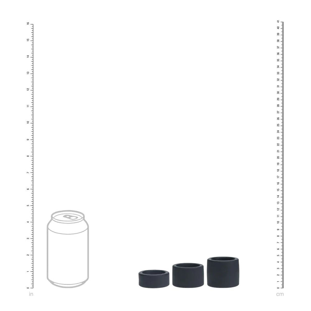 LEVELZ Liquid Silicone Ball Strap Set of 3 - Black - Black Ball Stretchers - Set of 3 Sizes-LVL01-0020BLK