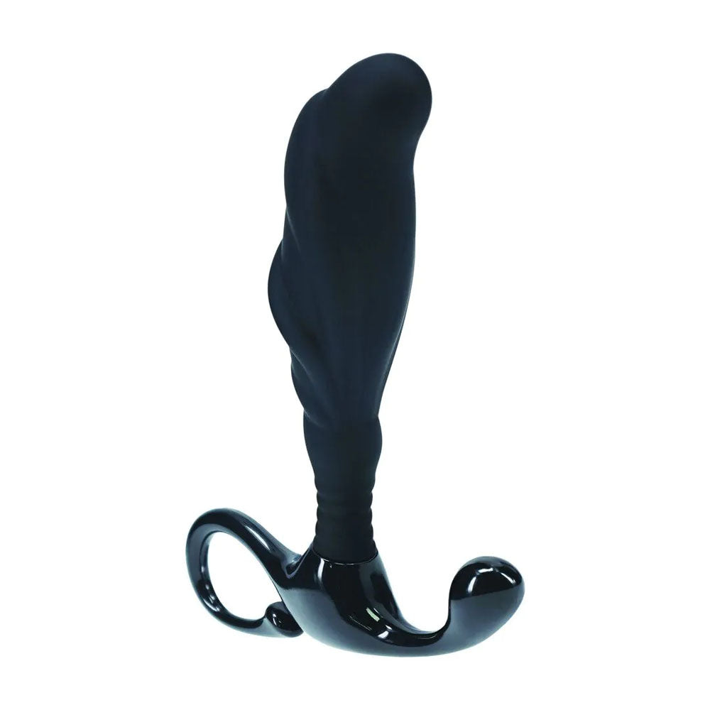 LEVELZ Rippled with Hard Loop Prostate Massager - Large - Black Large Prostate Massager-LVL02-0026BLK