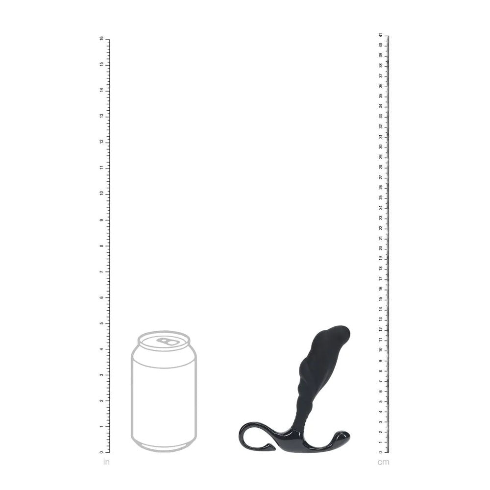 LEVELZ Rippled with Hard Loop Prostate Massager - Large - Black Large Prostate Massager-LVL02-0026BLK
