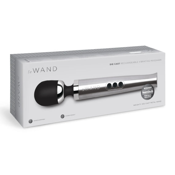 LE WAND DIECAST RECHARGEABLE MASSAGER SILVER-LW-051SLV
