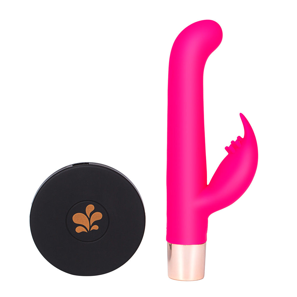 Maia HAILEY PRO - Pink 15.2 cm QI Wireless Rechargeable Rabbit Vibrator-MA22-01