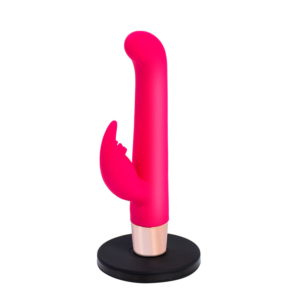 Maia HAILEY PRO - Pink 15.2 cm QI Wireless Rechargeable Rabbit Vibrator-MA22-01