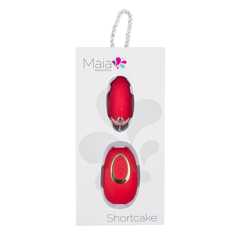 Maia SHORTCAKE - Red USB Rechargeable Vibrating Egg with Wireless Remote-MA22-04