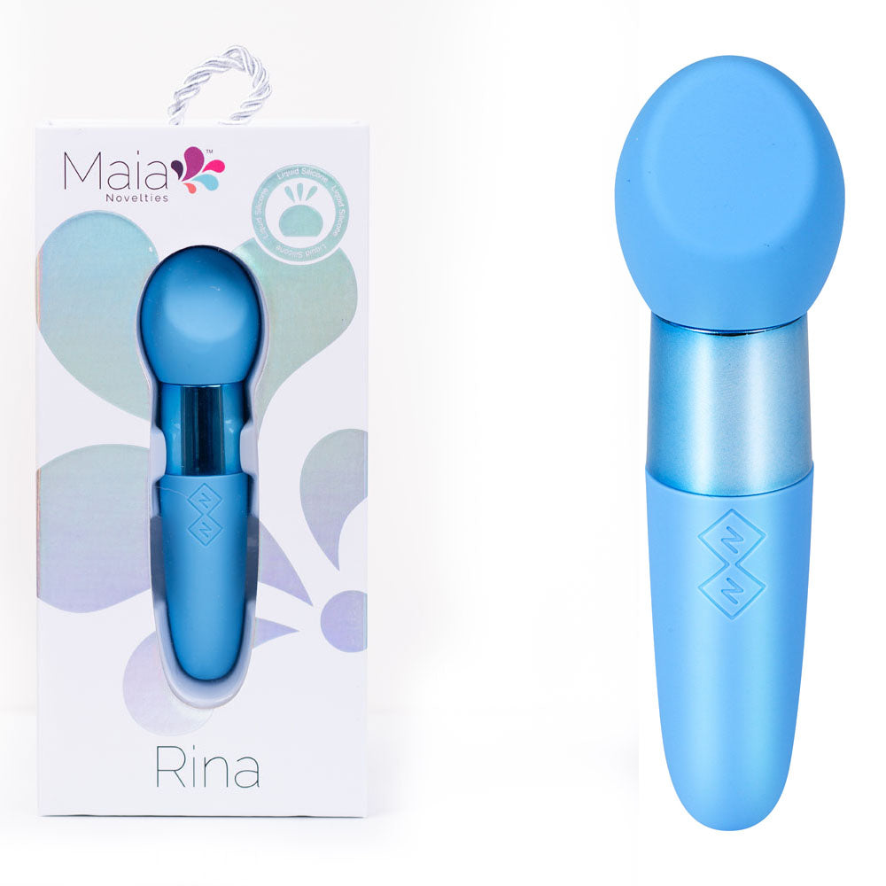 Maia RINA - Blue - Blue 13.3 cm USB Rechargeable Vibrator-MA23-03-B7