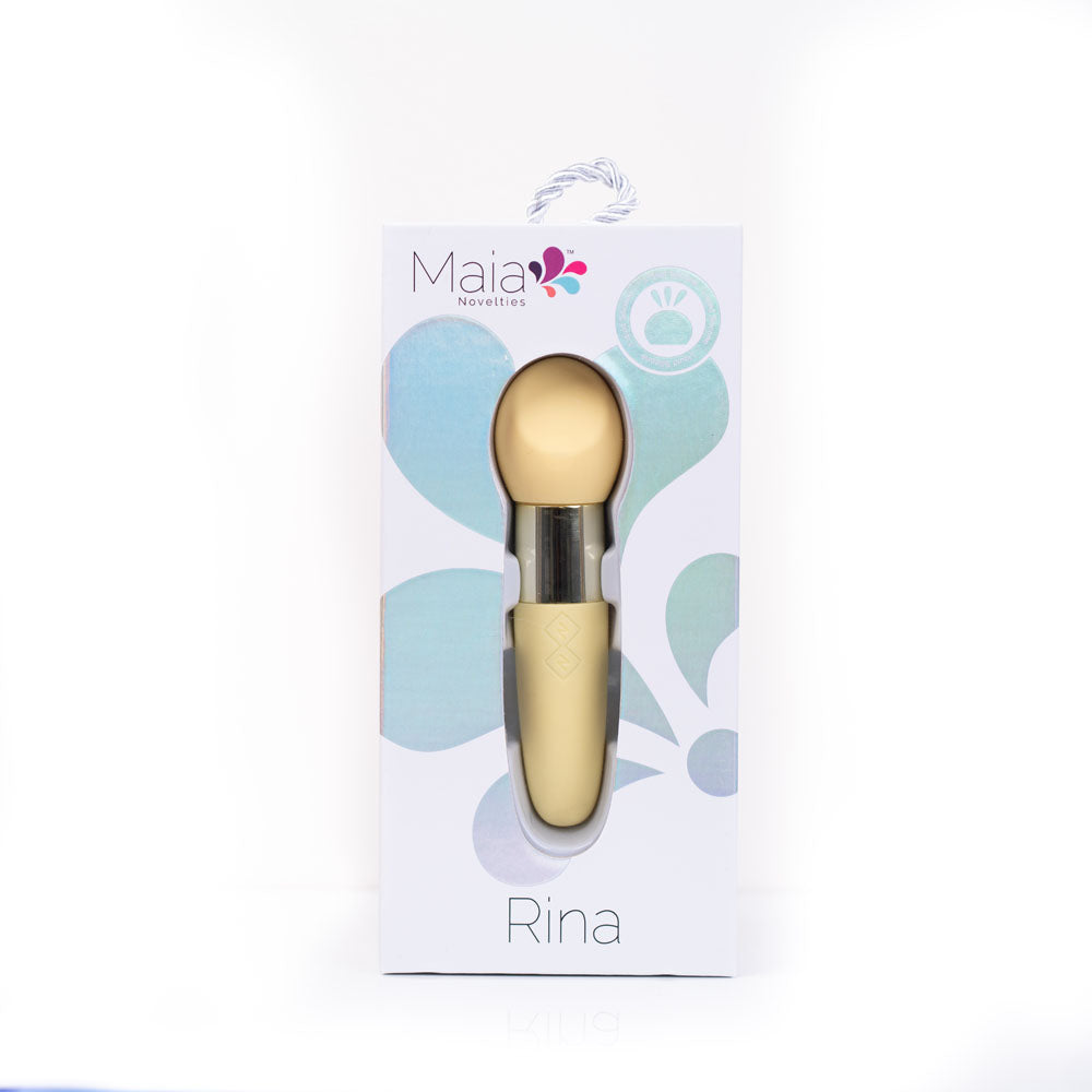 Maia RINA - Yellow - Yellow 13.3 cm USB Rechargeable Vibrator-MA23-03-C1