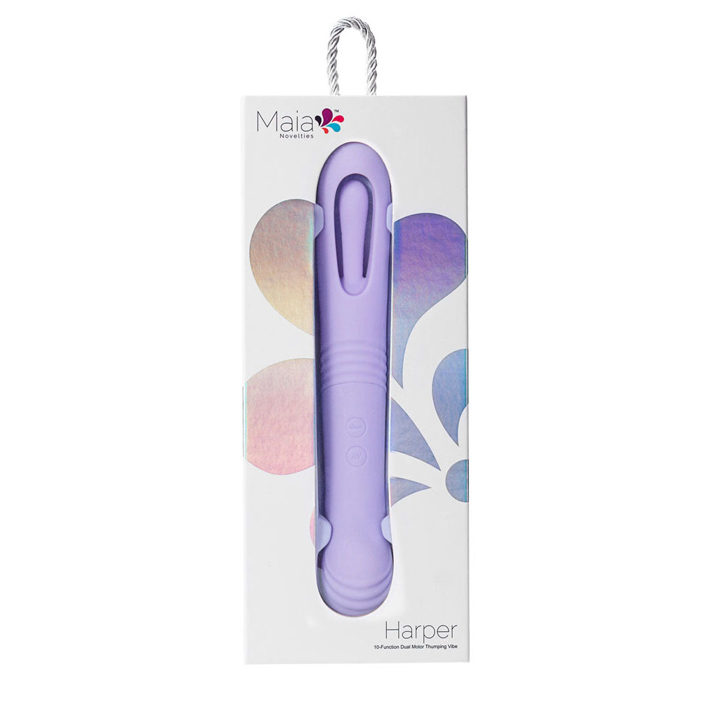 Maia HARPER - Purple 24.1 cm USB Rechargeable Vibrator-MA23-07