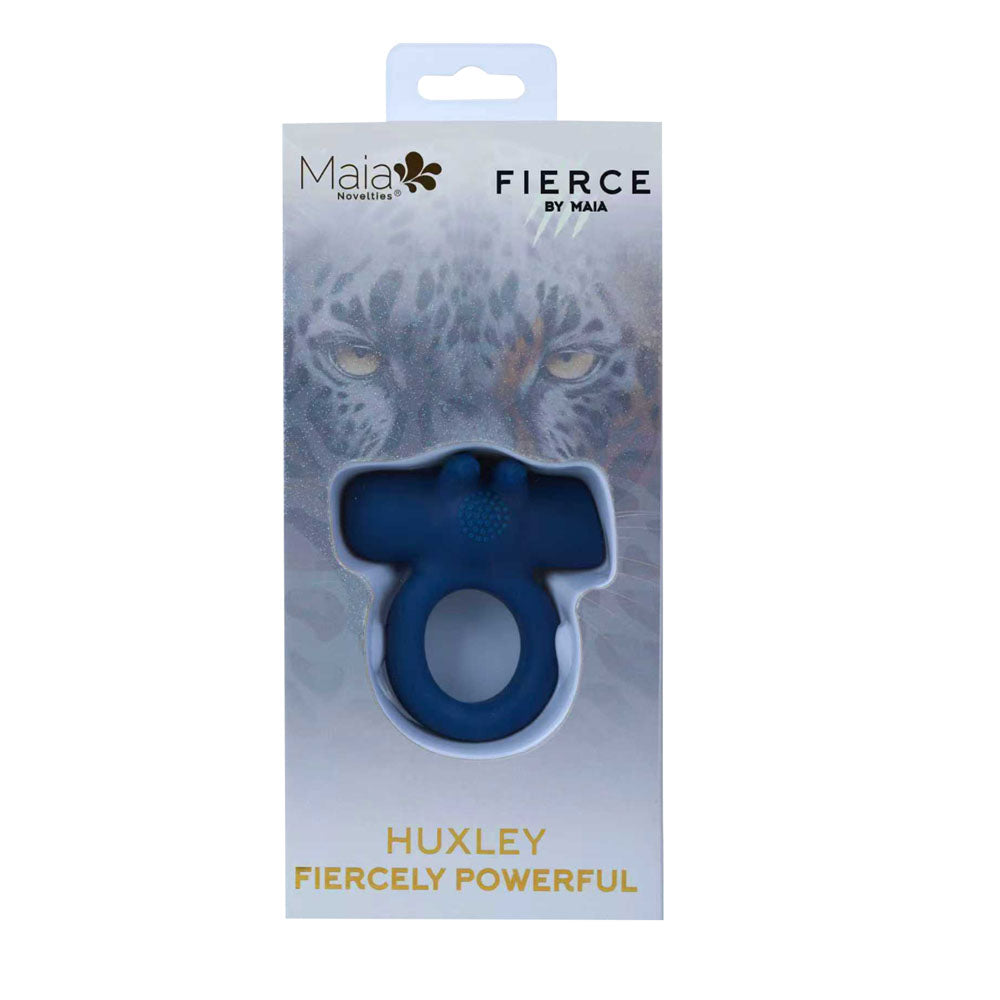 Maia HUXLEY - Blue - Blue USB Rechargeable Strong Vibrating Cock Ring-MA25-02-BLUE