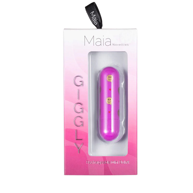 Maia Giggly - Pink 7.6 cm USB Rechargeable Bullet-MA330-EM