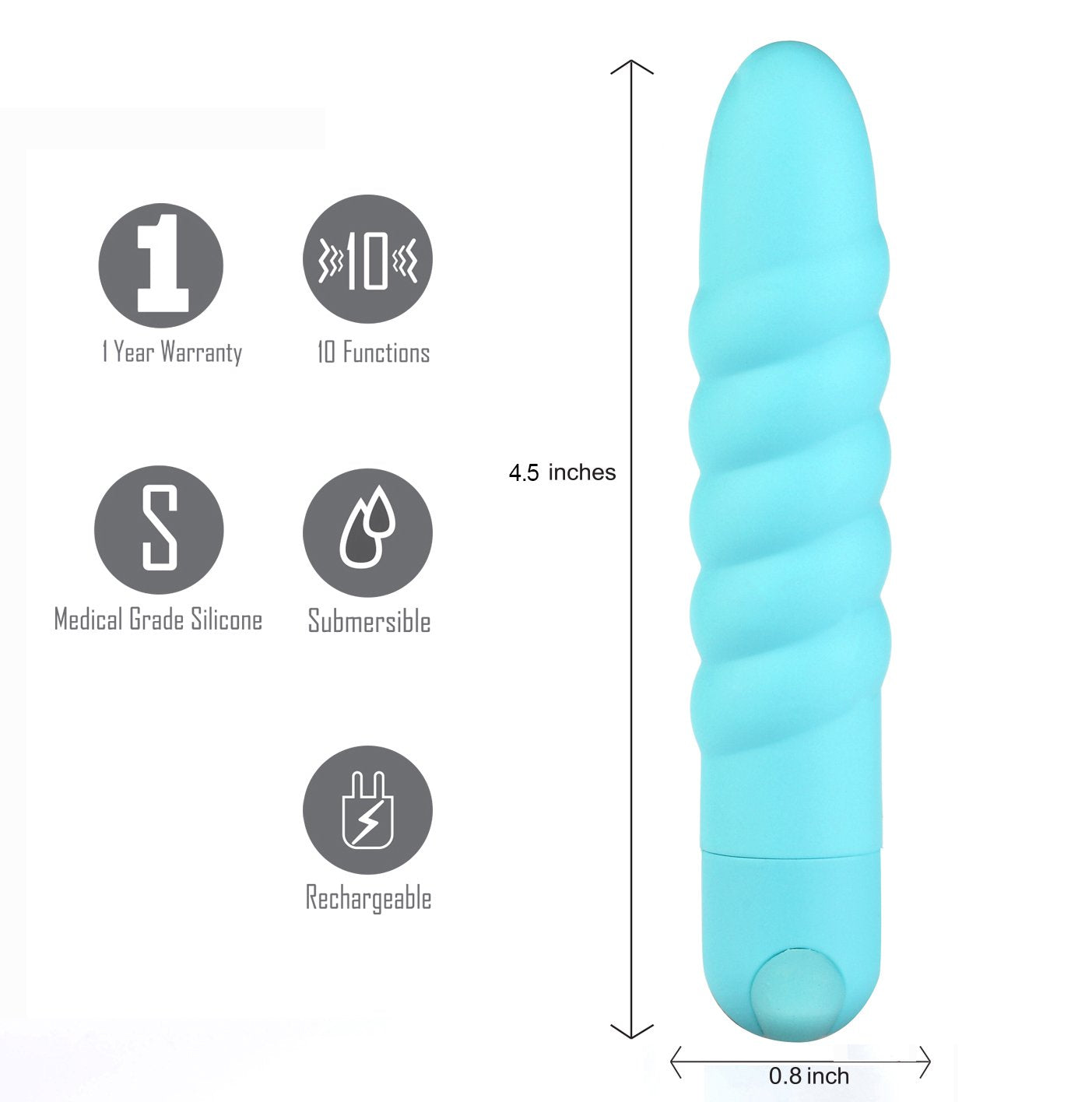 Maia Lola - Teal 11.5 cm USB Rechargeable Vibrator-MA331