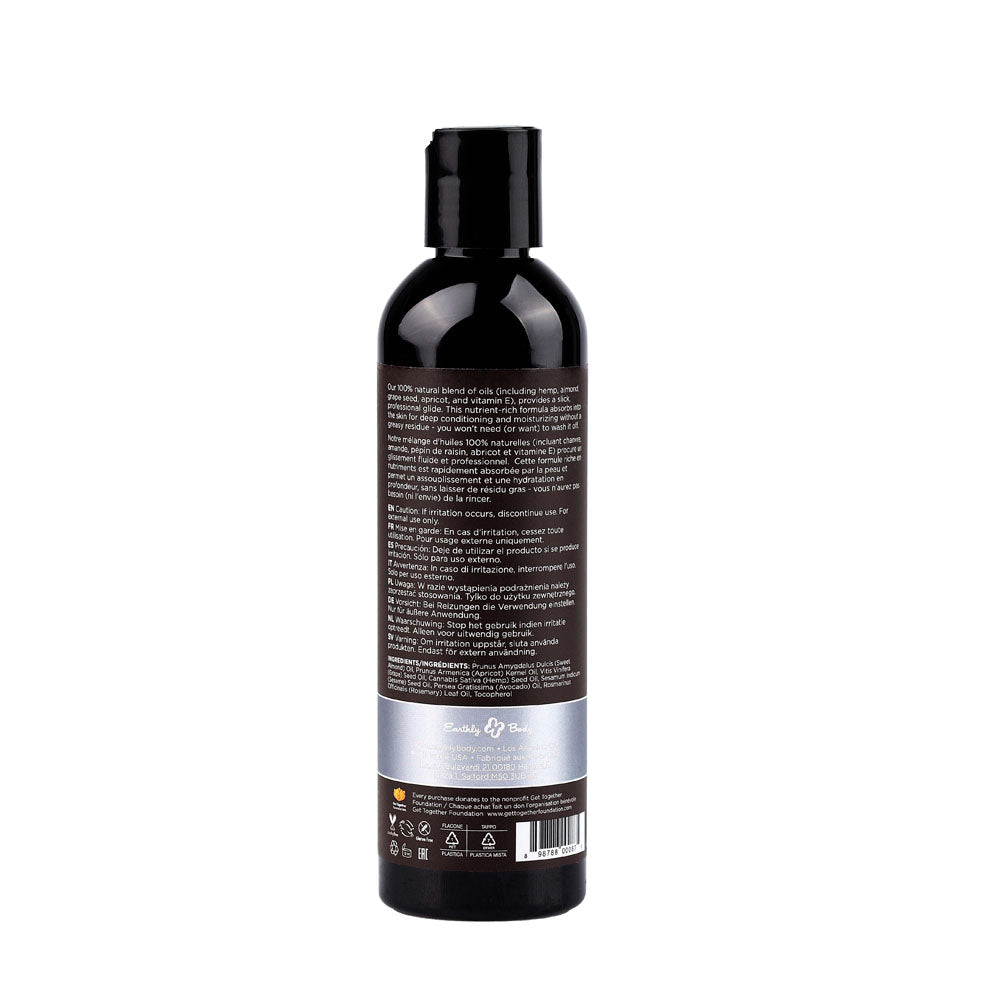 Hemp Seed Massage & Body Oil - Unscented - 237 ml Bottle-MAS008