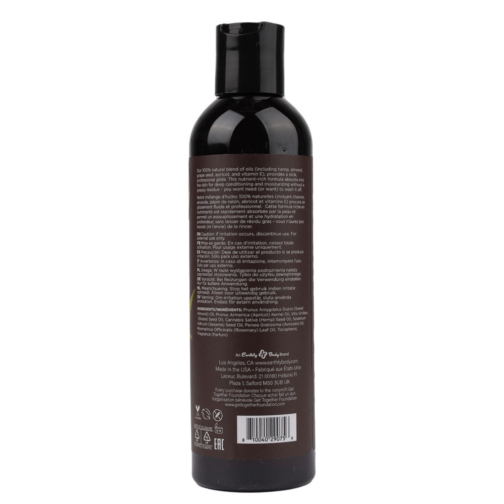 Hemp Seed Massage & Body Oil - Beach Daze (Coconut & Pineapple) Scented - 237 ml Bottle - MAS045