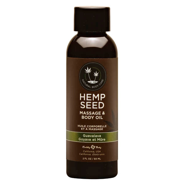 Hemp Seed Massage & Body Oil - Guavalava (Guava & Blackberry) Scented - 59 ml Bottle-MAS268