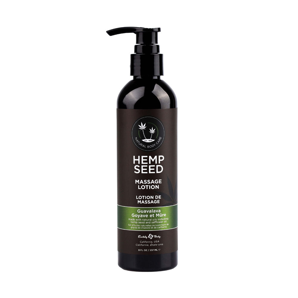 Hemp Seed Massage Lotion - Guavalava (Guava & Blackberry) Scented - 237 ml Bottle-ML068