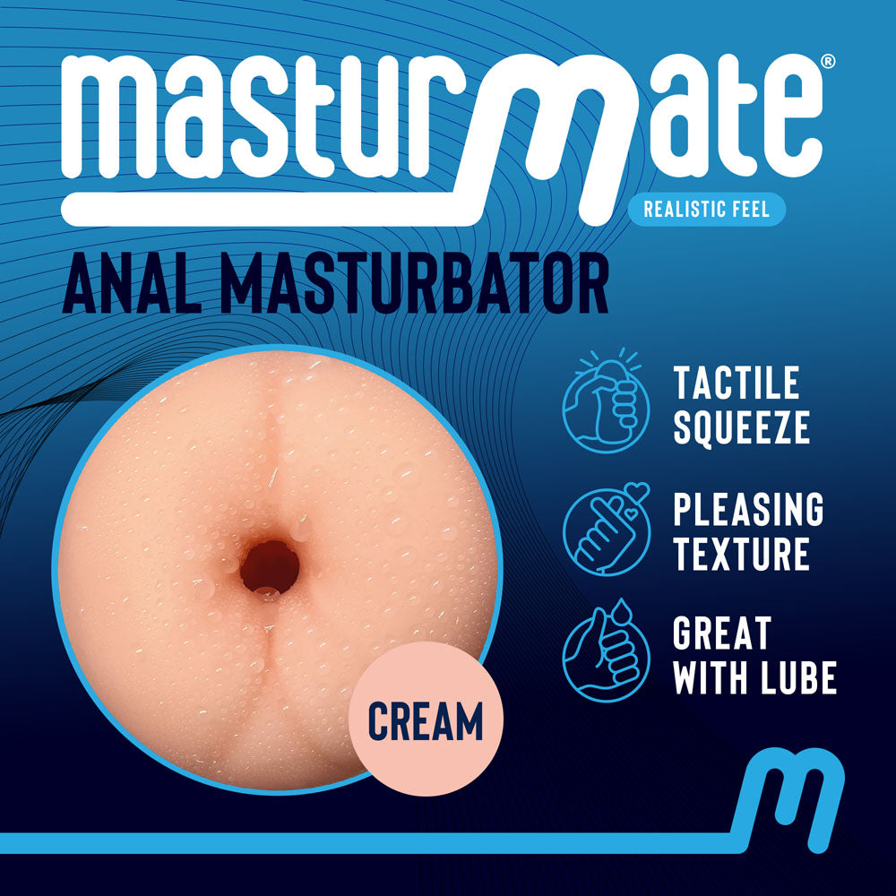 Masturmate - Butt - Cream - Flesh Anal Stroker-MMATE-BC