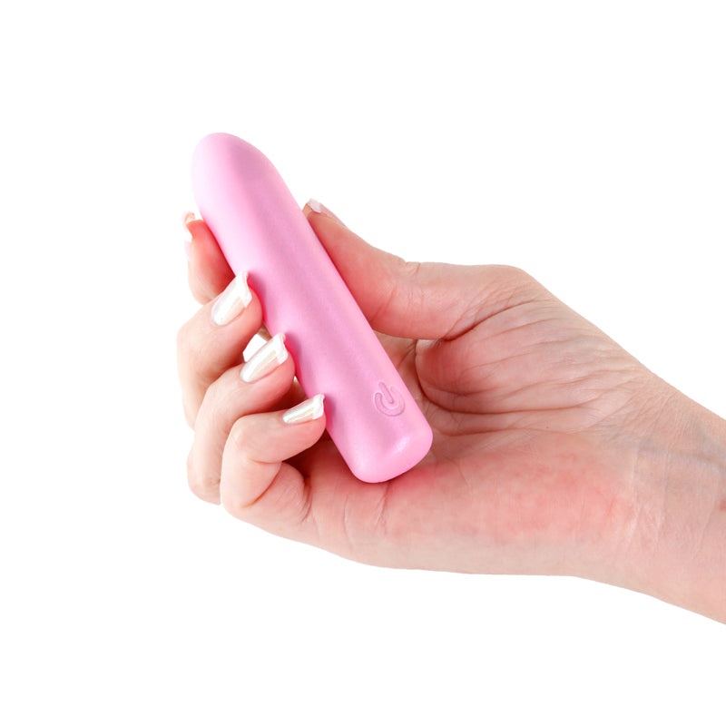 Seduction - Roxy - Metallic Pink - Metallic Pink 9 cm USB Rechargeable Vibrating Bullet-NSN-0235-14