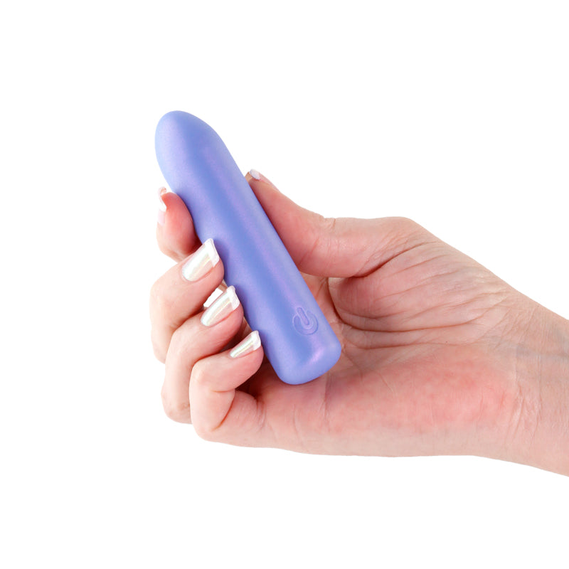 Seduction - Roxy - Metallic Blue - Metallic Blue 9 cm USB Rechargeable Vibrating Bullet-NSN-0235-17