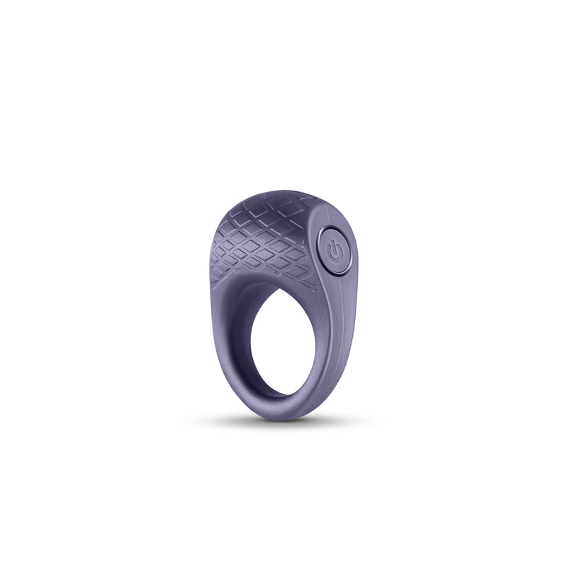 Seduction - Levi - Metallic Grey - Metallic Grey USB Rechargeable Vibrating Cock Ring-NSN-0236-39