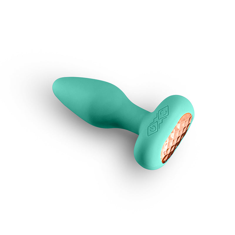 Techno - Prism - Teal 10.9 cm USB Rechargeable Butt Plug with App Control-NSN-0287-08