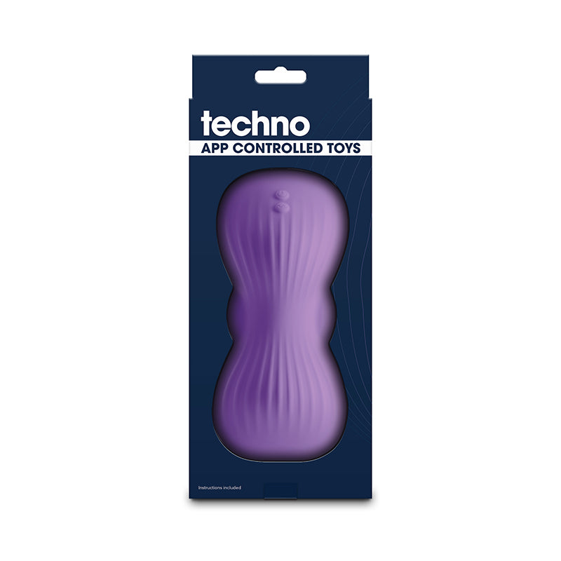 Techno - Trap - Purple - Purple USB Rechargeable Vibrating Grind Pad with App Control-NSN-0287-45