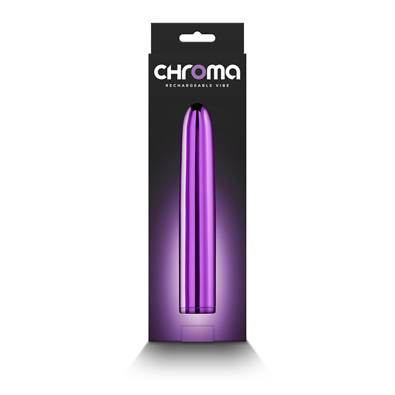 Chroma - Purple - Metallic Purple 17 cm USB Rechargeable Vibrator-NSN-0305-15