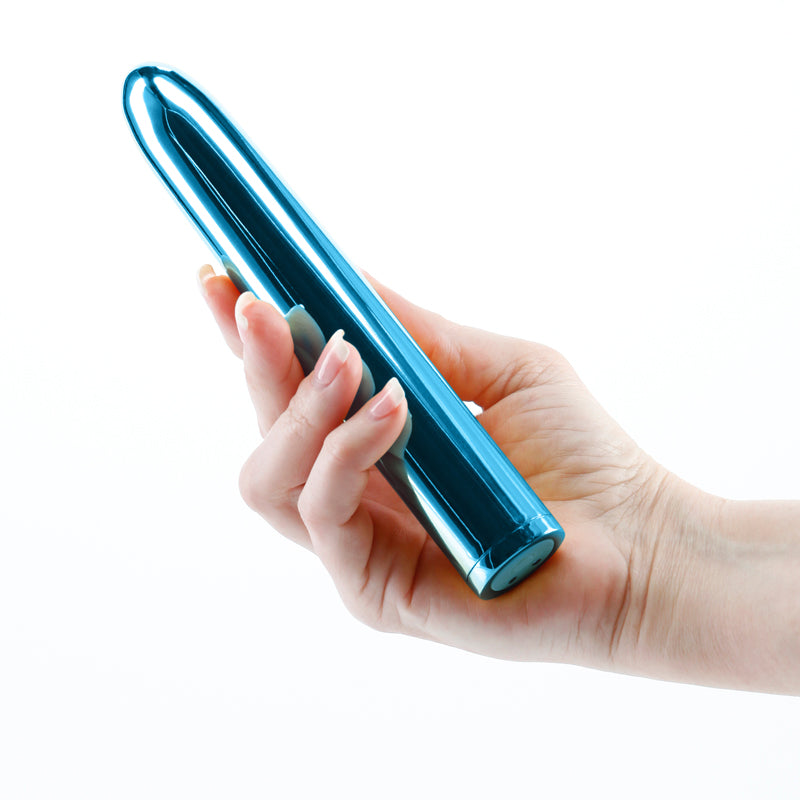 Chroma - Teal - Metallic Teal 17 cm USB Rechargeable Vibrator-NSN-0305-17