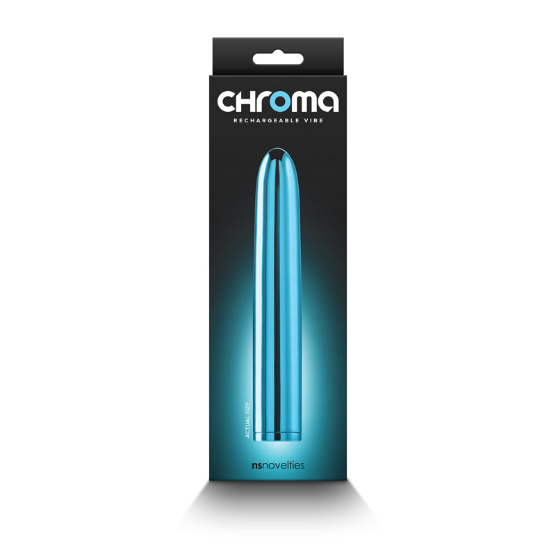 Chroma - Teal - Metallic Teal 17 cm USB Rechargeable Vibrator-NSN-0305-17