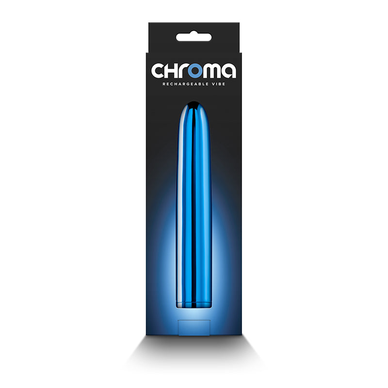 Chroma - Blue - Metallic Blue 17 cm USB Rechargeable Vibrator-NSN-0305-18