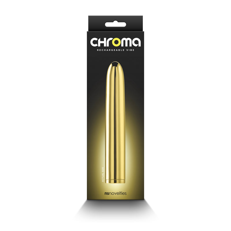 Chroma - Gold - Gold 17 cm USB Rechargeable Vibrator-NSN-0305-19