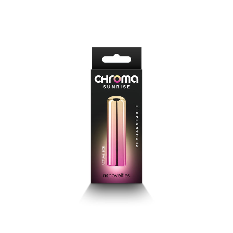 Chroma Sunrise - Small - Metallic Pink/Gold 6.8 cm USB Rechargeable Bullet-NSN-0305-20