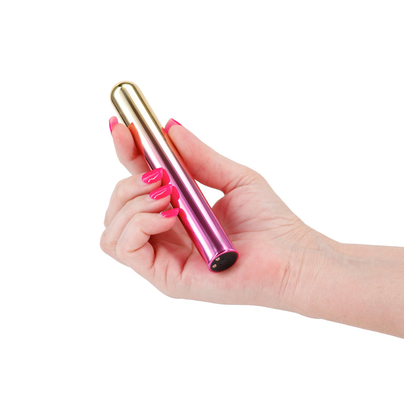 Chroma Sunrise - Large - Metallic Pink/Gold 13.8 cm USB Rechargeable Vibrator-NSN-0305-40