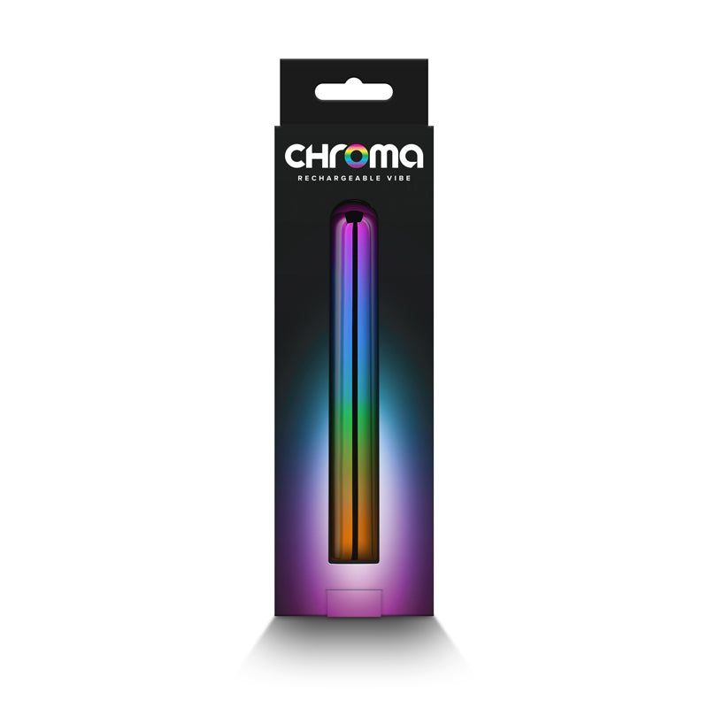 Chroma Rainbow - Large - Metallic Rainbow 13.8 cm USB Rechargeable Vibrator-NSN-0305-70