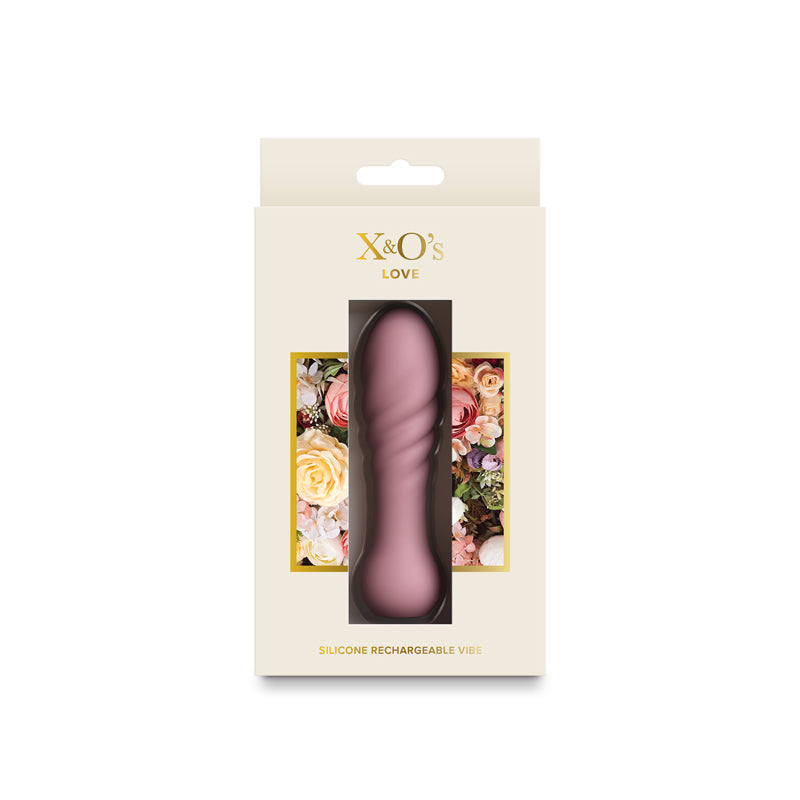 X & Os Love - Dusty Rose 10.7 cm USB Rechargeable Bullet - NSN-0321-29
