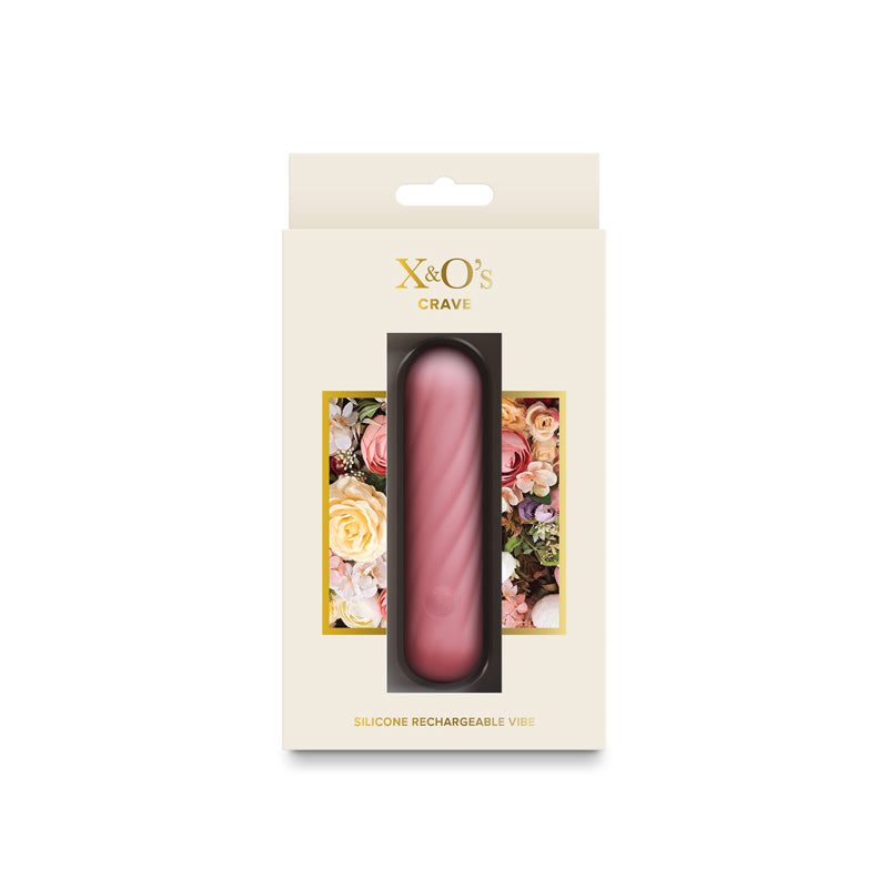 X & Os Crave - Light Pink - Light Pink 10.5 cm USB Rechargeable Bullet - NSN-0321-34