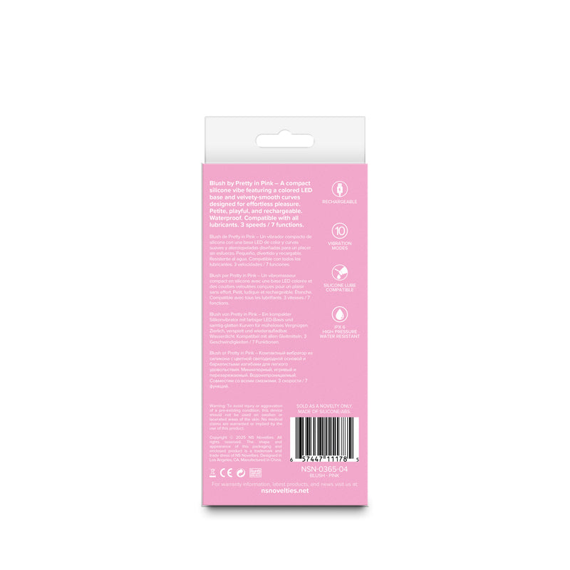 Pretty in Pink Blush - Pink - Pink 13 cm USB Rechargeable Vibrator - NSN-0365-04