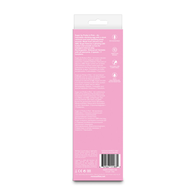 Pretty in Pink Sugar - Pink - Pink 21 cm USB Rechargeable Flexible Vibrator - NSN-0365-44
