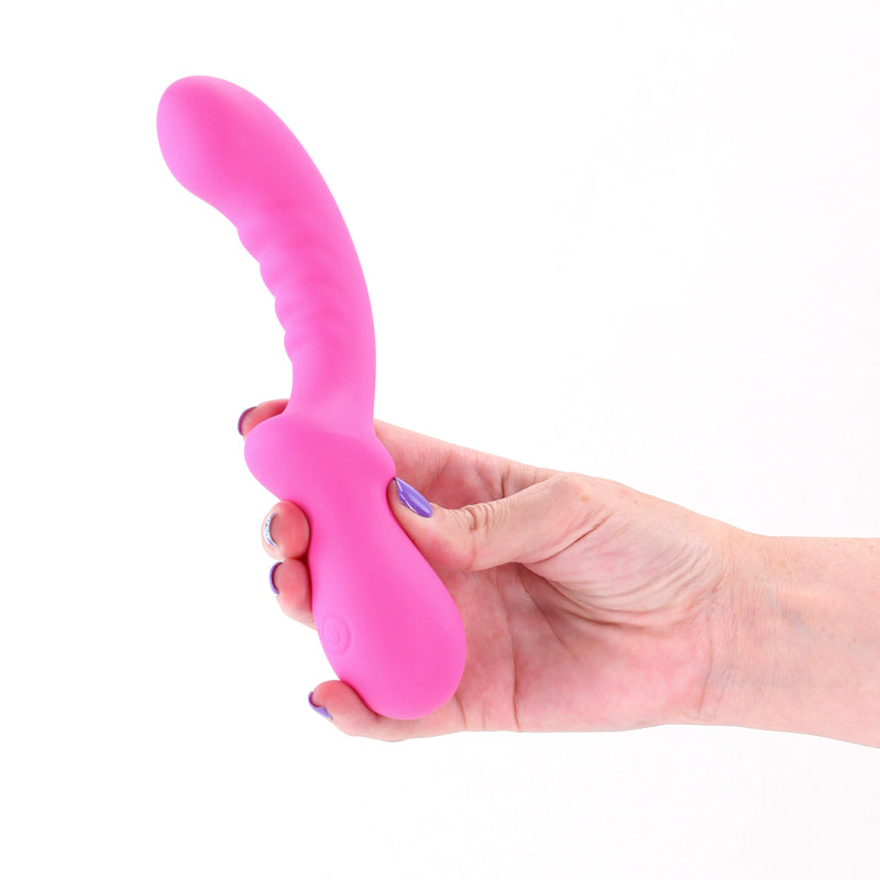 Pretty in Pink Peony - Pink - Pink 19.8 cm USB Rechargeable Vibrator - NSN-0365-54