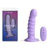 Colours Ribbed - 6 Vibrating Dildo - Purple - Purple 16.5 cm USB Rechargeable Vibrating Dildo with Wireless Remote - NSN-0401-55