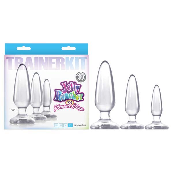 Jelly Rancher Trainer Kit - Clear Butt Plugs - Set of 3 Sizes-NSN-0435-21