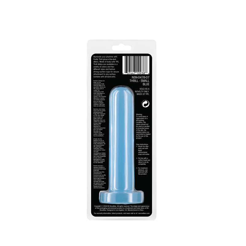 Firefly - Thrill - Blue - Small - Glow in Dark Blue 15.5 cm Small Dildo-NSN-0478-07