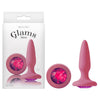 Glams Mini - Pink 8.4 cm (3.3) Butt Plug with Sparkling Gem - NSN-0510-74