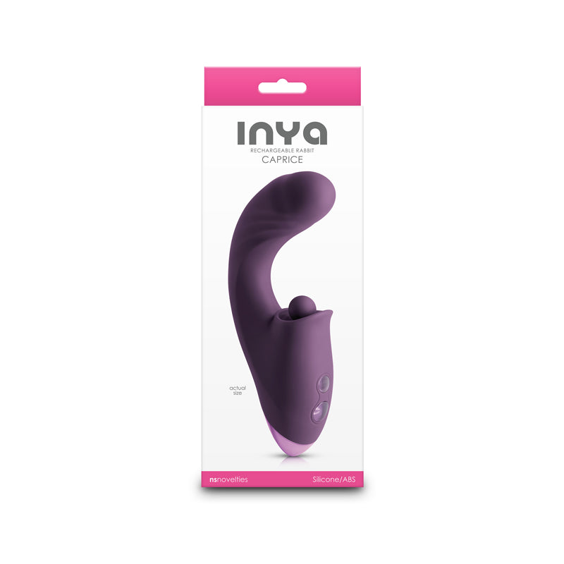 INYA Caprice - Purple - Purple 17.7 cm USB Rechargeable Vibrator with Clitoral Thumper-NSN-0552-35