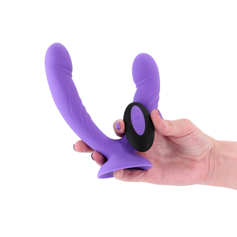 INYA Duet - Purple - Purple USB Rechargeable Vibrating Double Dildo with Wireless Remote - NSN-0552-65