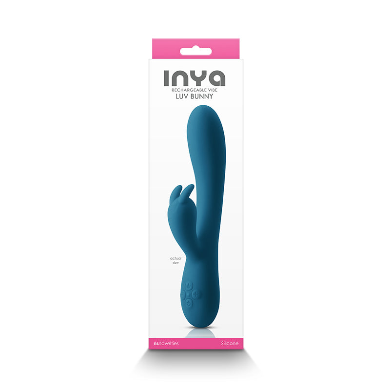 INYA Luv Bunny - Dark Teal - Dark Teal 20.2 cm USB Rechargeable Rabbit Vibrator-NSN-0553-77