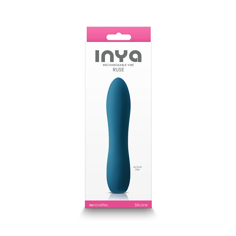 INYA Ruse - Teal - Teal 13.8 cm USB Rechargeable Vibrator-NSN-0554-07