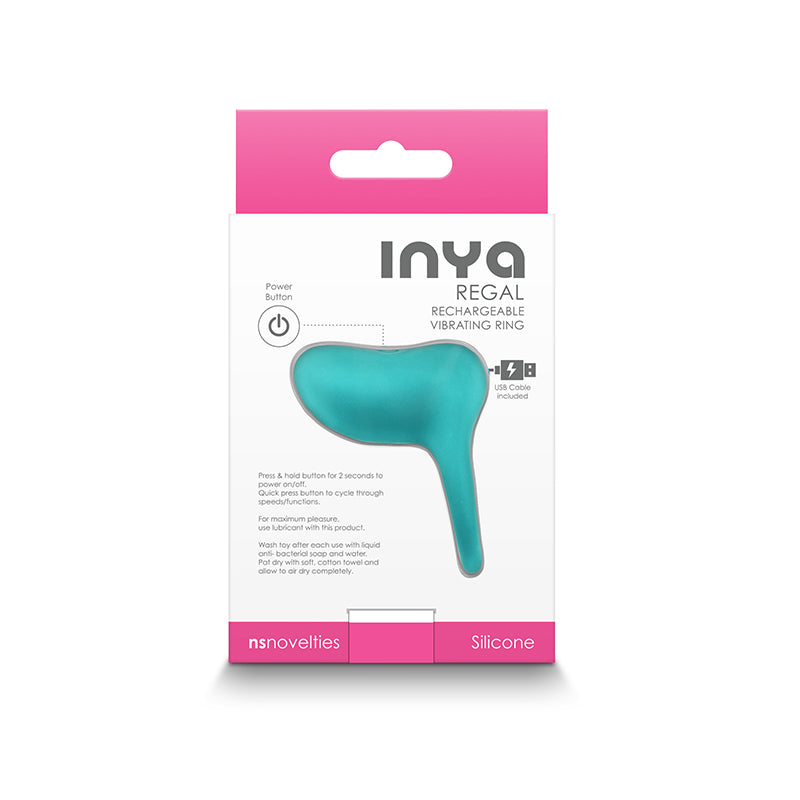 INYA Regal - Teal - Teal USB Rechargeable Finger Stimulator-NSN-0558-27