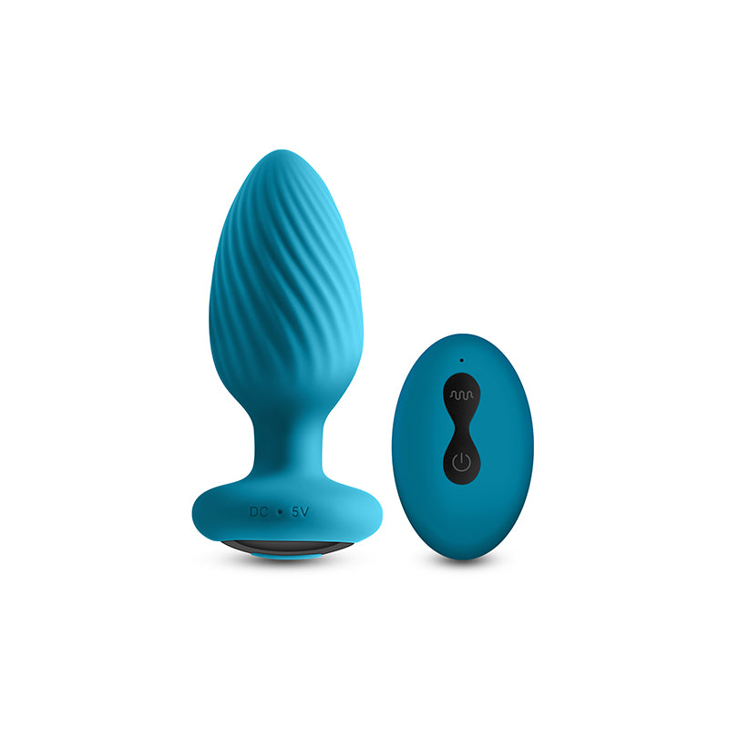 INYA Alpine 2.0 - Teal - Teal 10.7 cm USB Rechargeable Butt Plug with Wireless Remote-NSN-0558-47