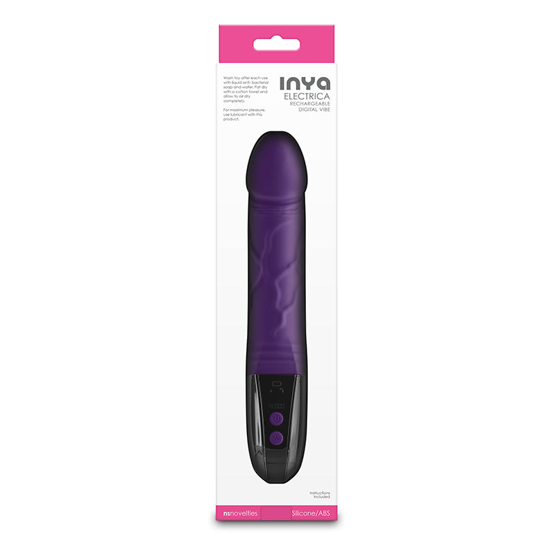 INYA Electrica - Purple - Purple 22.9 cm USB Rechargeable Vibrator-NSN-0560-25