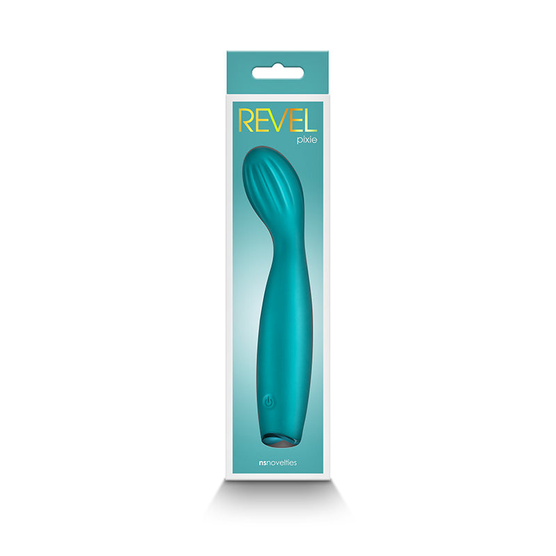 Revel Pixie - Teal - Teal 17.3 cm USB Rechargeable Vibrator-NSN-0675-27