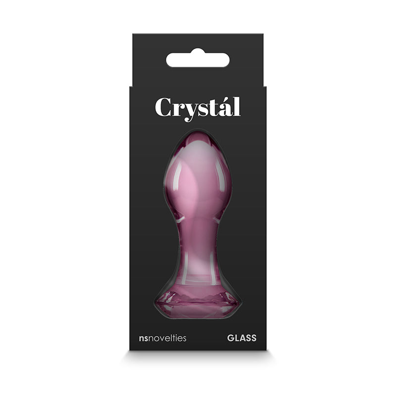 Crystal Gem - Pink - Pink 9 cm Glass Butt Plug-NSN-0718-14